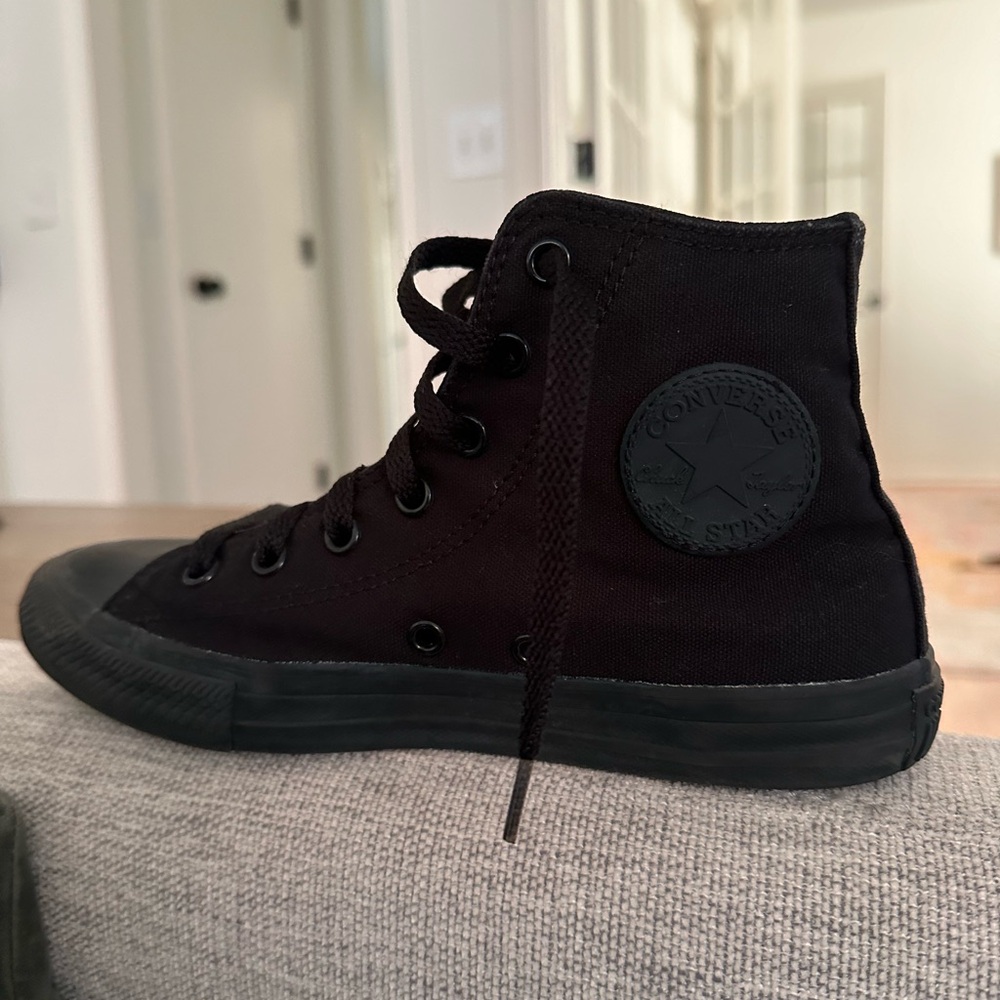 All Star Hightop Blk on Blk Big Kid 3